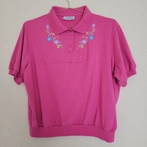 Anthony Richards pink with floral embroidery size XLarge petite